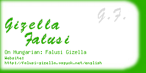 gizella falusi business card